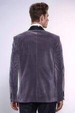 Plain-Velvet-Dark-Grey-Blazer-Wessi-4