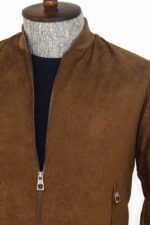 Plain-Zippered-Pockets-Brown-Men-Bomber-Coat-Wessi-1