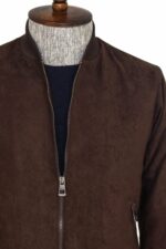 Plain-Zippered-Pockets-Brown-Men-Bomber-Coat-Wessi-1