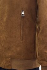 Plain-Zippered-Pockets-Brown-Men-Bomber-Coat-Wessi-4