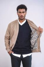 Plain-Zippered-Pockets-Cream-Men-Bomber-Coat-Wessi-4