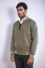 Plain-Zippered-Pockets-Light-Green-Men-Bomber-Coat-Wessi-4