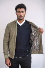 Plain-Zippered-Pockets-Light-Green-Men-Bomber-Coat-Wessi-5