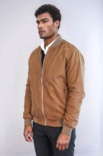 Plain-Zippered-Pockets-Tan-Men-Bomber-Coat-Wessi-2