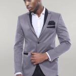Pocket Diagonal Piping Cotton Grey Jacket-Wessi