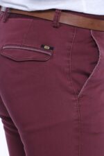 Pocket-Flap-Plain-Burgundy-Pants-Wessi-1