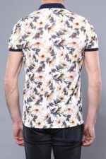 Polo-Neck-Floral-Pattern-Orange-T-Shirt-Wessi-2