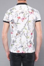 Polo-Neck-Floral-Pattern-Yellow-T-Shirt-Wessi-2