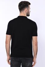 Polo-Neck-Plain-Black-Knitted-T-Shirt-Wessi-4