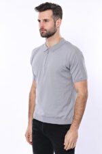 Polo-Neck-Plain-Grey-Knitted-T-Shirt-Wessi-4