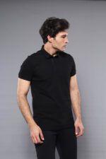 Polo-Plain-Black-T-Shirt-Wessi-1