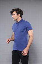 Polo-Plain-Indigo-Blue-Men-T-Shirt-Wessi-1