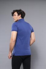 Polo-Plain-Indigo-Blue-Men-T-Shirt-Wessi-2