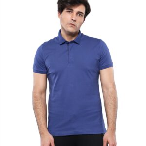 Polo Plain Indigo Blue Men T-Shirt - Wessi