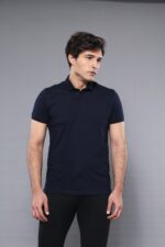 Polo-Plain-Navy-Blue-T-Shirt-Wessi-1