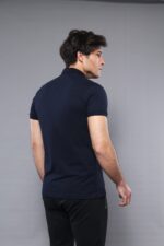 Polo-Plain-Navy-Blue-T-Shirt-Wessi-3