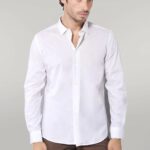 Poly Cotton Slim Fit Cream Shirt - Wessi