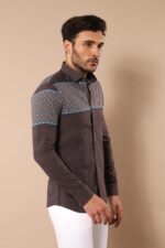 Printed-Cotton-Brown-Shirt-Wessi-2