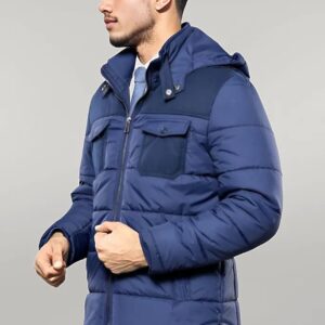 Puffer Navy Blue Men Coat - Wessi