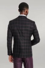 Purple-Vested-Slim-Fit-Checked-Black-Men-Suit-Wessi-3