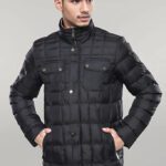 Quilted Black Men Winter Coat - Wessi