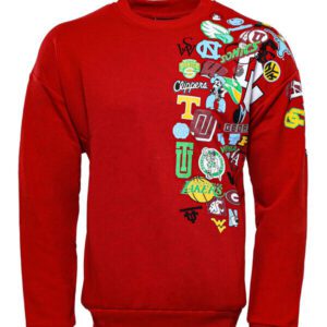 Red Crew Neck Printed Sweatshirt - Wessi