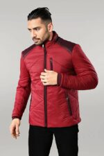 Red Quilted Down Coat