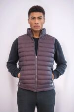 Reversible Puffer Brown Men Down Vest
