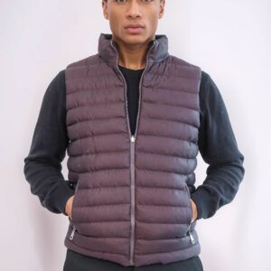 Reversible Puffer Brown Men Down Vest - Wessi