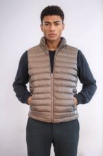 Reversible Puffer Brown Men Down Vest