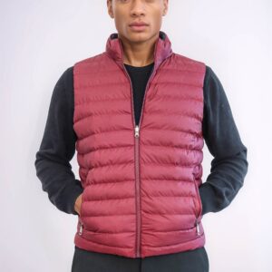 Reversible Puffer Burgundy Men Down Vest - Wessi