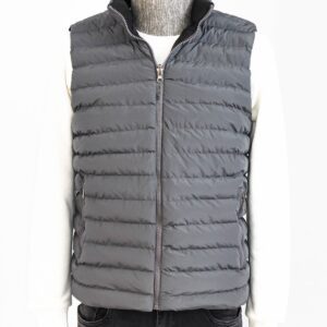 Reversible Puffer Grey Men's Down Vest - Wessi