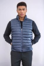 Reversible Puffer Sax Blue Men Down Vest