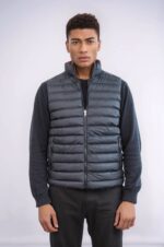 Reversible-Quilted-Standing-Collar-Black-Men-Down-Vest-Wessi-1