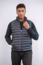 Reversible-Quilted-Standing-Collar-Black-Men-Down-Vest-Wessi-4