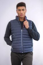 Reversible-Quilted-Standing-Collar-Navy-Blue-Men-Down-Vest-Wessi-4