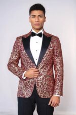 Root-Pattern-Peak-Lapel-Burgundy-Men-Party-Blazer-Wessi-3