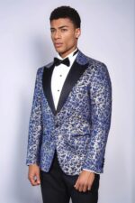 Root-Pattern-Peak-Lapel-Dark-Blue-Men-Tuxode-Dinner-Blazer-Wessi-2