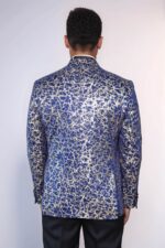 Root-Pattern-Peak-Lapel-Dark-Blue-Men-Tuxode-Dinner-Blazer-Wessi-4