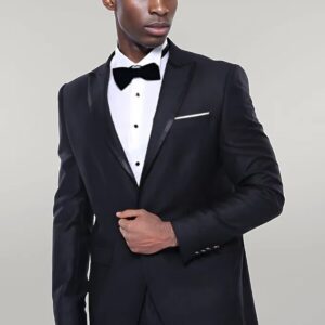 Satin Detailed Dark Grey Tuxedo  | Wessi