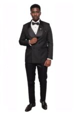 Satin-Shawl-Collar-Patterned-Double-Breasted-Black-Men-Tuxedo-Suit-Wessi-1