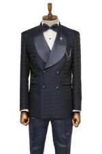 Satin-Shawl-Collar-Patterned-Double-Breasted-Navy-Blue-Men-Tuxedo-Suit-Wessi-5