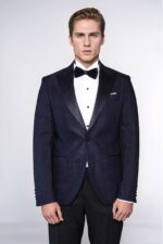 Satin-Shawl-Lapel-Textured-Mens-Navy-Blue-Tuxedo-Jacket-Wessi-1