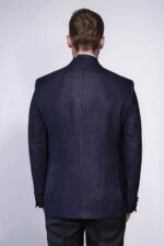 Satin-Shawl-Lapel-Textured-Mens-Navy-Blue-Tuxedo-Jacket-Wessi-4