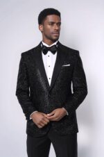 Sequin-Patterned-Black-Party-Blazer-Wessi-3