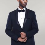 Shawl Lapel Dark Blue Tuxedo Suit | Wessi