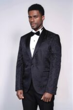 Shawl-Lapel-Floral-Patterned-Black-Men-Wedding-Groom-Blazer-Wessi-2