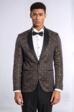 Shawl-Lapel-Gold-Dot-Patterned-Over-Black-Men-Tuxedo-Blazer-Wessi-1