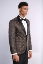 Shawl-Lapel-Gold-Dot-Patterned-Over-Black-Men-Tuxedo-Blazer-Wessi-2