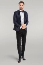 Shawl-Lapel-Patterned-Slim-Fit-Navy-Blue-Tuxedo-Wessi-1